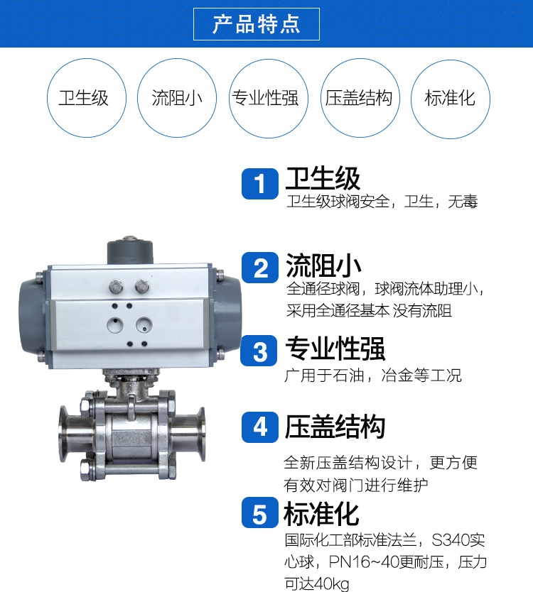 SEFORT氣動卡箍衛(wèi)生級球閥